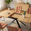 Ensemble de salle à manger 7 pièces Costner, table à finition chêne et chaises rembourrées Costner-126696965-126696966