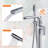 Single-Handle Floor-Mounted Tub Filler With Waterfall Spout And Hand Shower-120817910