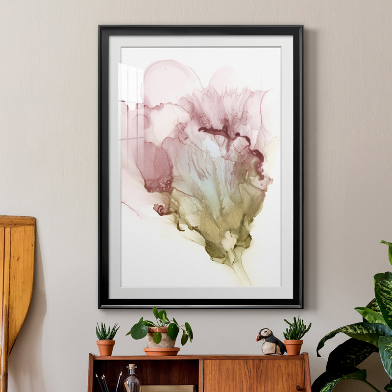 Floraison rose I - reproduction de cadre photo, H 24,5 po x l 18,5 po x P 1 po, Noir