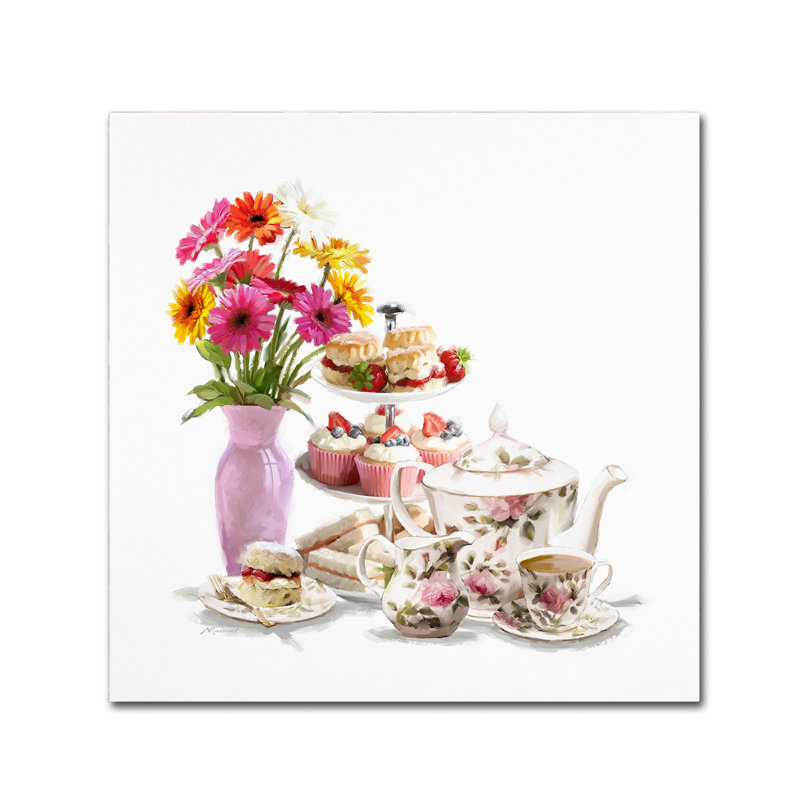 Armand 'Cream Tea' Print on Canvas, 18" H x 18" W x 2" D