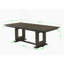 Table de salle à manger 1 pièce à rallonge rectangulaire avec base à tréteaux ou piédestal, idéale pour les salles à manger modernes et les rassemblements polyvalents