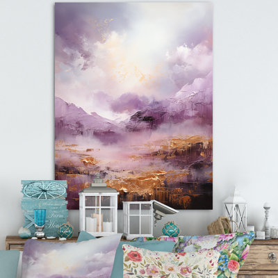 Purple And Gold Lake And Mountain V