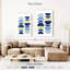 Avery bleu jaune moderne I-108622036