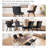 Heitger Faux Leather Upholstered Side Chairs Modern Wingback Dining Chairs with Metal Legs-1344348139