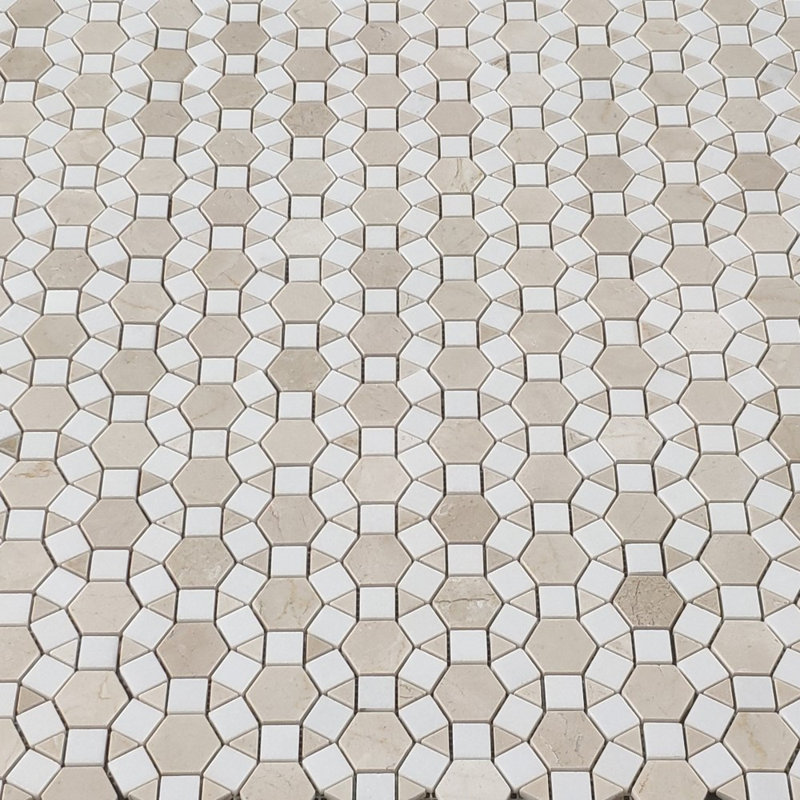 12 in. x 11 in. Marble Tile