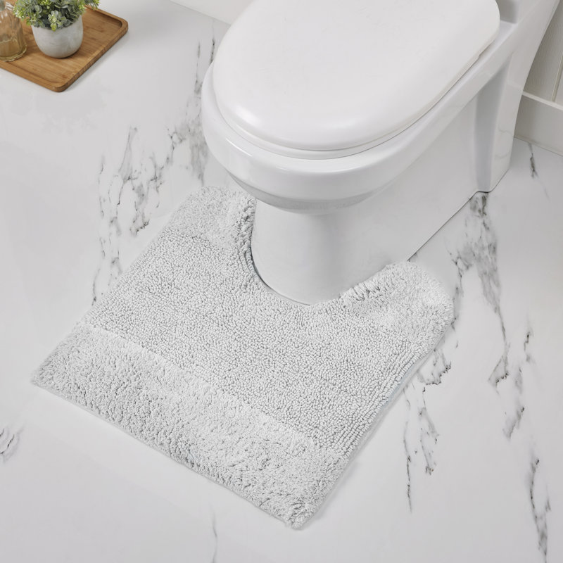 Granada 100% Cotton Tufted Contour Bath Rug – Soft, Absorbent, Non-Slip, Machine Washable Luxurious Solid U-shaped Toilet Rug