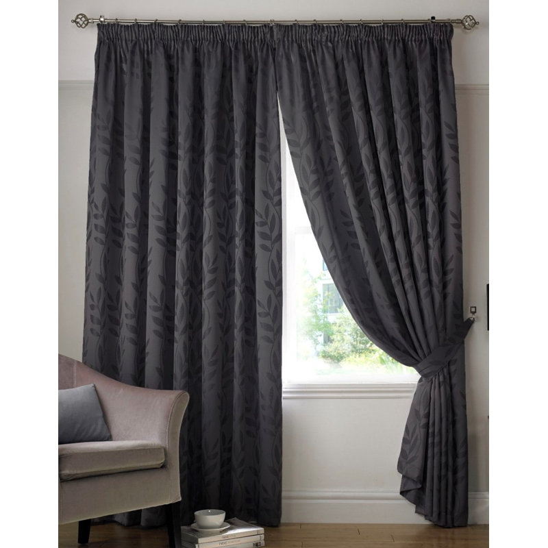 Semi Sheer Curtain Pair, Cream, 116 cm W x 137 cm D