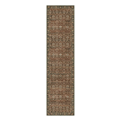 Tapis rétro rouge-brun Nico