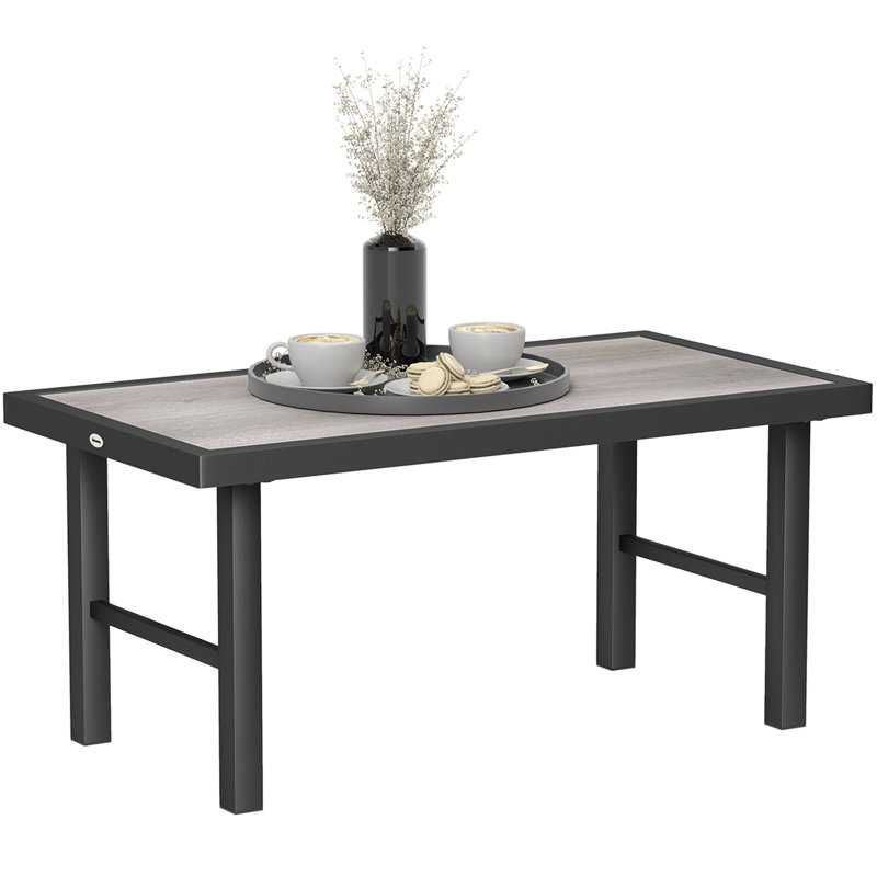 Rectangular 100Cm L Outdoor Coffee Table, Grey