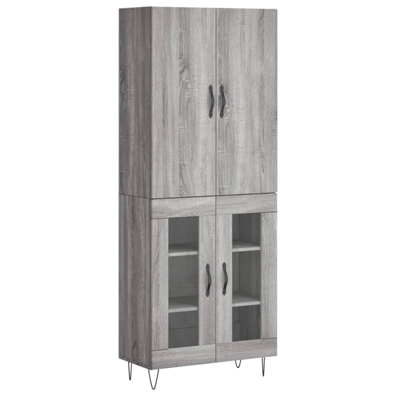 Hermbusche 69.5 cm W Highboard, Grey Sonoma