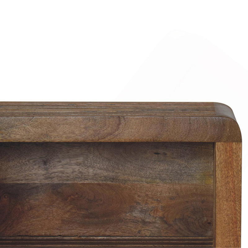 Table de chevet murale Soba, rangement ouvert, brun