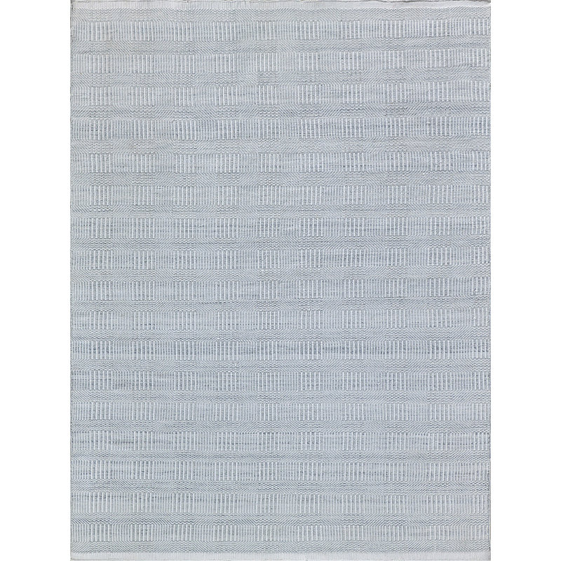 Naples Geometric Area Rug in Light Silver, Rectangle 9' x 12'