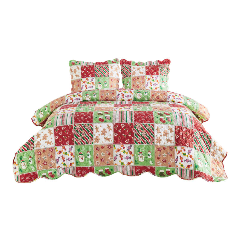 Bedsure Quilt Bedding Set Pre-Washed Quilt Set, Queen Quilt + 2 Standard Shams, Ocean Shell