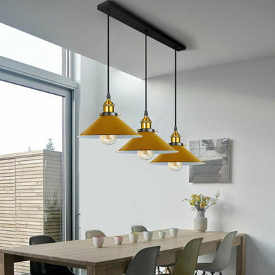 Modern Industrial Latshaw 3-Light Island Cone Ceiling Pendant – Adjustable Lighting for Kitchen & Dining Rooms by Mercury Row