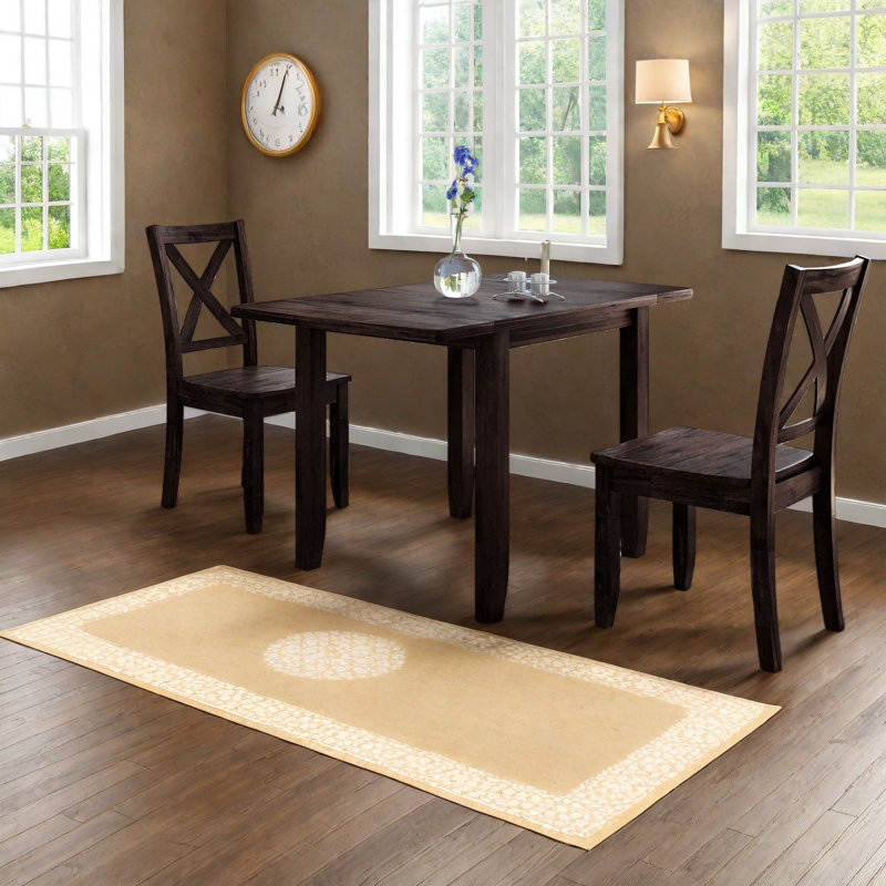 Espresso Extendable Dining Table Set With Storage For Small Spaces