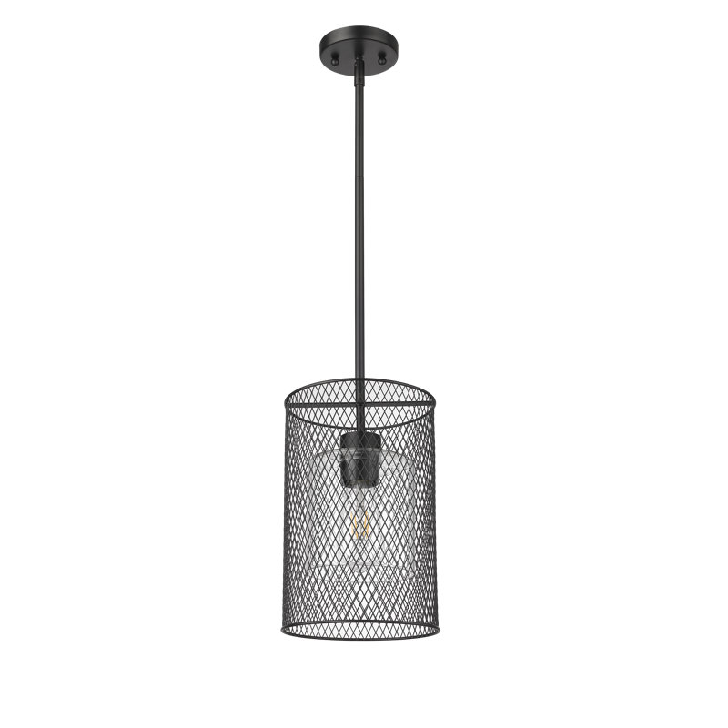 Luminaire suspendu cylindrique à 1 lumière