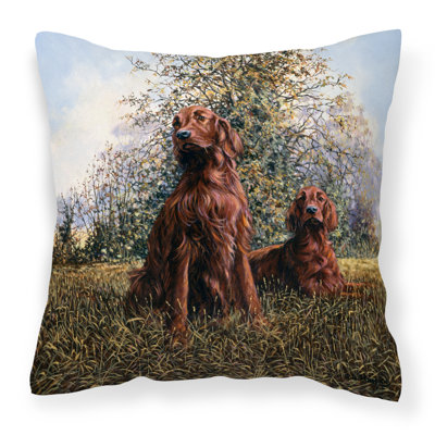  Coussin décoratif rouge 14 "par John Herring