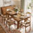 63" Farmhouse Solid Wood Dining Table for 4–6 People with Thick Top & Trestle Base-513181373