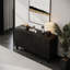 Buffet Modern avec portes rayonnantes et base en bois massif