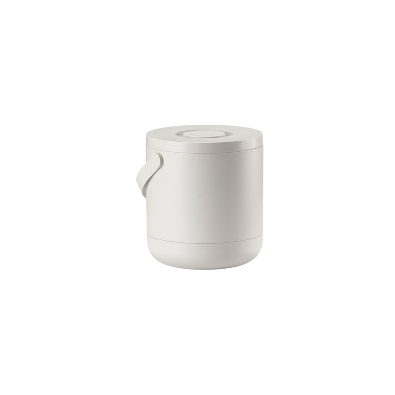 Plastic Manual Lift Kitchen Trash Can, 15 L, Highgloss sand grey