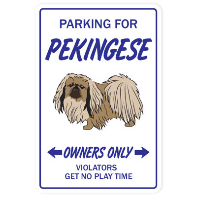Pekingese Decal Dog Pet Parking Sign