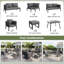 8-Piece Modular Outdoor Sofa Set With Glass Table, Steel Frame & 8 Cm Cushions