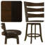 Tabouret de bar pivotant en bois brun foncé Fenster-1392286604