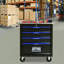 4 DRAWERS MULTIFUNCTIONAL TOOL CART WITH WHEELS-BLACK&BLUE