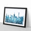 'Manhattan New York Skyline' - Picture Frame Graphic Art Print-56859582-56859581