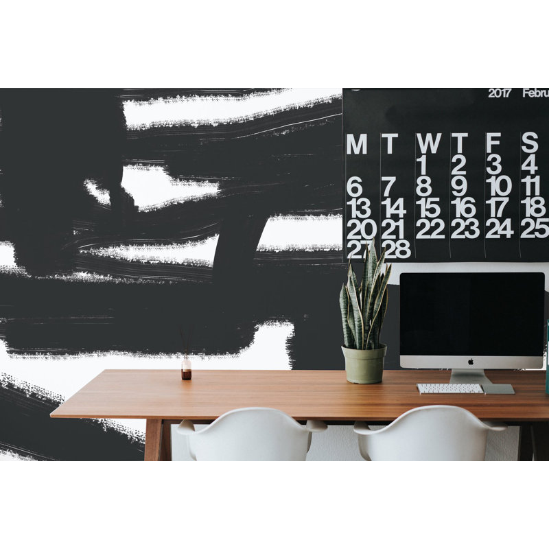 Murale esquisse géante, Noir / Blanc, l 96 po x L 144 po