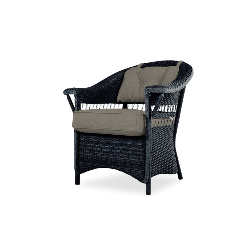 Nantucket Outdoor Dining Armchair, Decorline Navy, Ebony