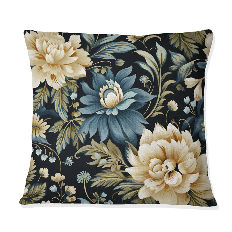 Tribal Green Damask Accents - Coussin décoratif Abstract Coral Reef Multicolor Azure - Coussin décoratif, H 16 po x l 16 po