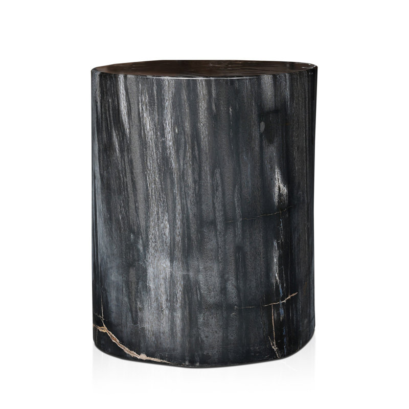 Kos End Table, Dark Petrified Wood
