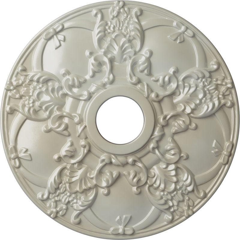 18 po de diamètre extérieur x 3 1/2 po de diamètre intérieur x 1 3/8 po de médaillon de plafond Norwich (convient aux auvents jusqu'à 4 1/2 po)