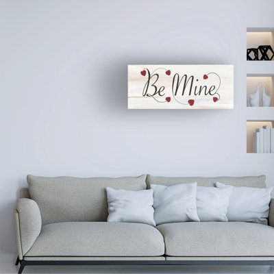 Art mural sur toile tendue - Kathleen Parr McKenna, art mural «Rustic Valentine Saying Iv» pour le salon, la chambre à coucher ou le bureau - 14 x 32