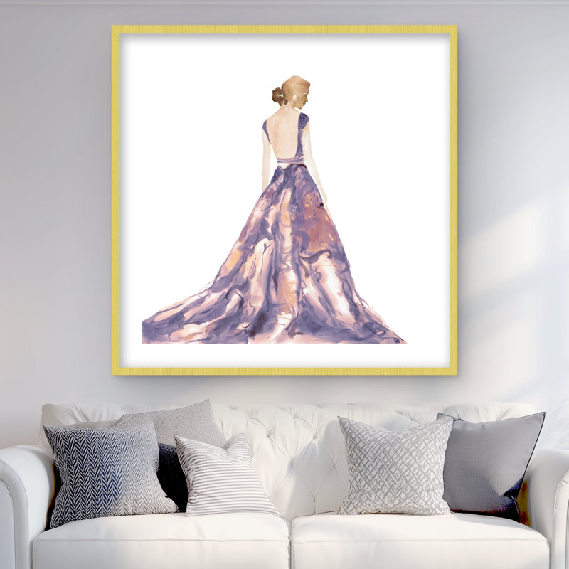 Impression mauve encadrée mauve romantique