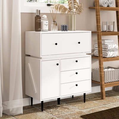 Armoire de salle de bain à une porte et quatre tiroirs