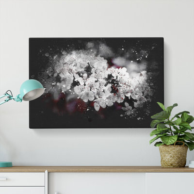 Winters Bloom Flowers - Wrapped Canvas