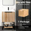Meuble-lavabo autoportant de 24 po avec lavabo en résine - Perspectives élégantes, entrée facile, espace de rangement suffisant, bassin de 24 po, fermeture en douceur, espace généreux