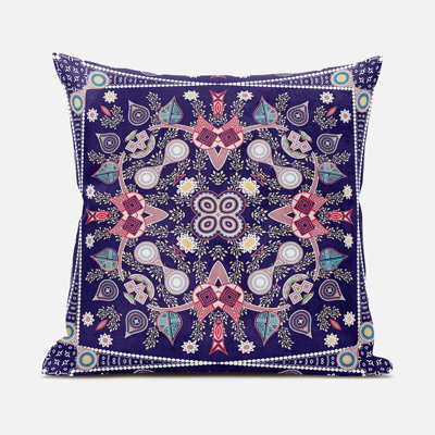 Floral Outdoor Reversible Throw Pillow