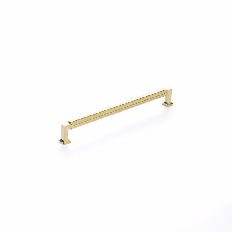Haniburton Appliance Pull, Unlacquered Brass, 12"