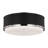 Stassi Silk Screen White Inside Clear Outside Glass Shade Flush Mount