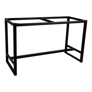 Base de table rectangulaire 67 po x 28 po en fonte noire robuste pour usage intérieur, 50 lb