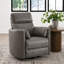 Fauteuil inclinable pivotant de 40 po en cuir véritable Bre-98175018