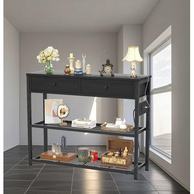 Petite table de canapé avec support de rangement