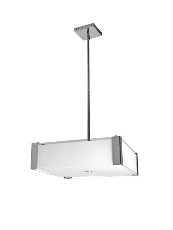 Lustre carré/rectangulaire à 4 lumières ombrées Kaison