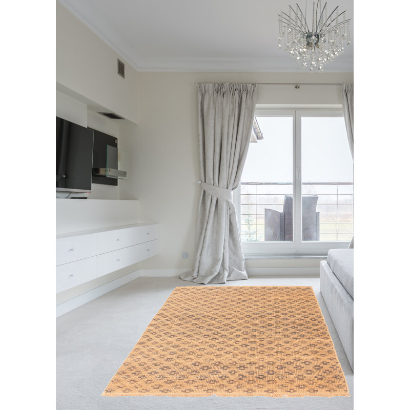 Tapis brun en jute tissé à la main Mulvihill
