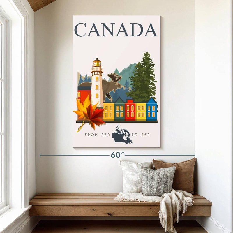 Aime Canada, d'un océan à l'autre, H 51 po x l 34 po