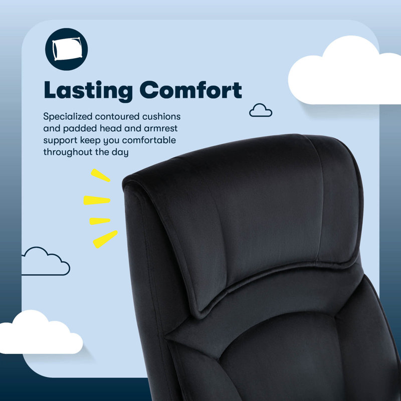 Comfort Classic Swivel Executive Office Chair, Black