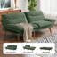 Canapé-lit futon convertible de 66 po avec dossier réglable à 3 niveaux et accoudoirs réglables à 6 niveaux, canapé-lit pour appartement, salon, vert-435966094-402667597